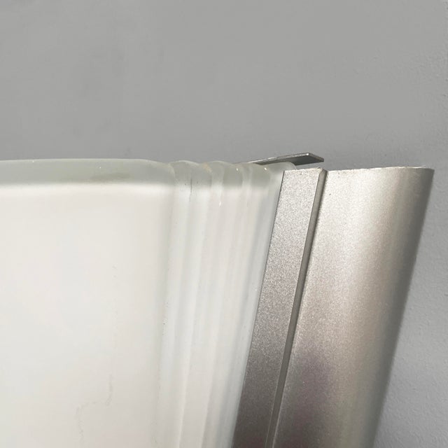 Italian Modern Opaline Glass and Metal Wall Lamps, 1980s, Set of 3 For Sale - Image 10 of 18