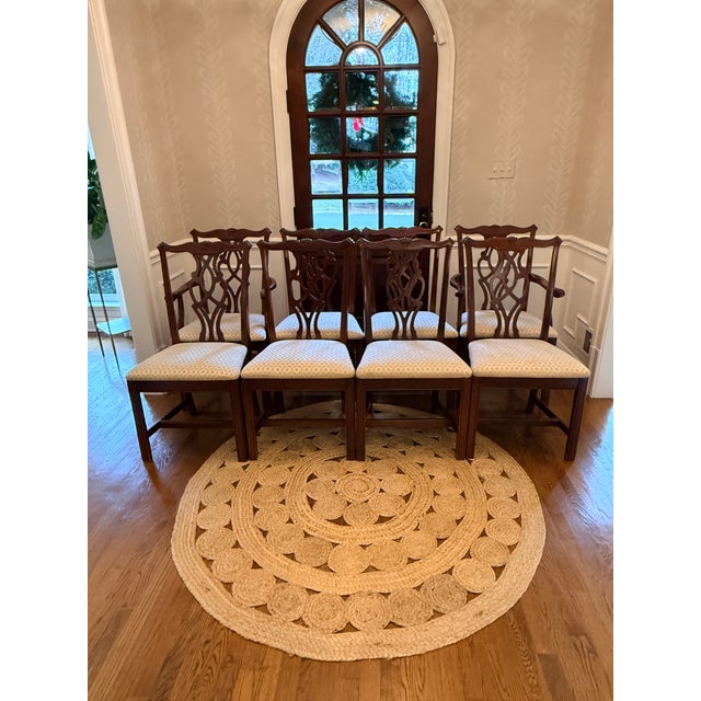 Set of 8 Thomasville Winston Court Chippendale Chairs For Sale - Image 9 of 11