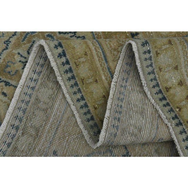 1970s Vintage Persian Handknotted Wool Green Oversize Area Rug For Sale - Image 4 of 11