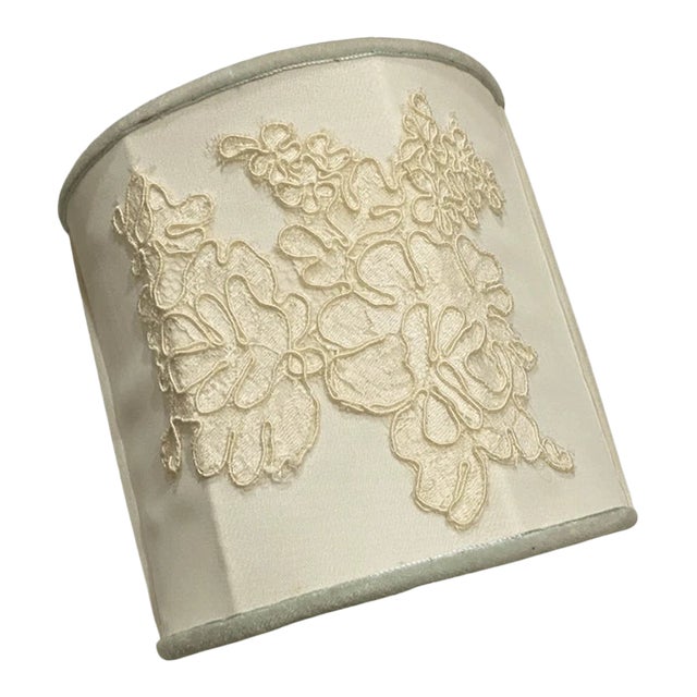 Vintage Floral Disign Lamp Shade Lace Embossed For Sale