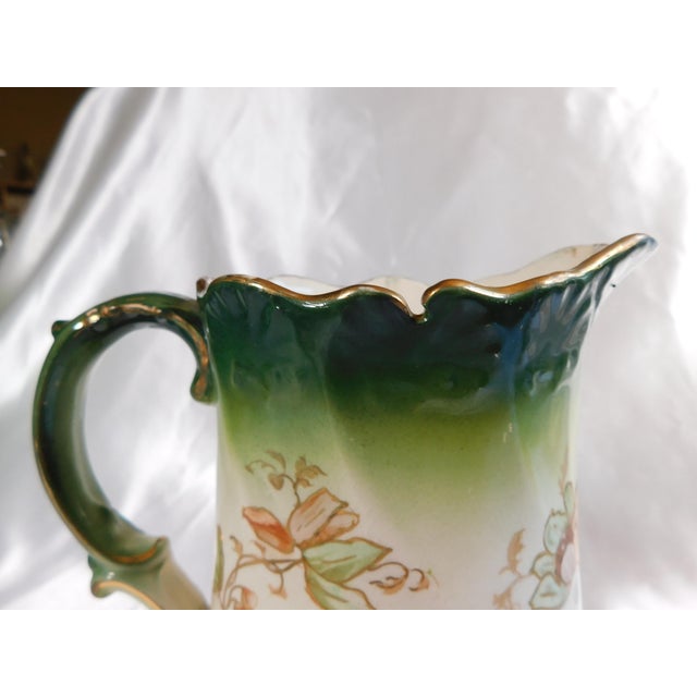 1930s Compton Green Porcelain Pitcher For Sale In San Francisco - Image 6 of 10
