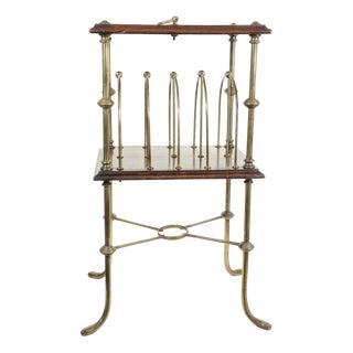 Regency Style Brass Letter Table, 1920s For Sale