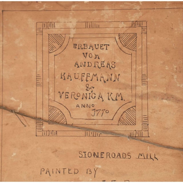 Lancaster Covered Bridge Original Oil Painting 1940'S For Sale - Image 10 of 12