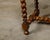 French 19th Century Barley Twist Stool with Finial and Custom Linen Upholstery For Sale - Image 10 of 12