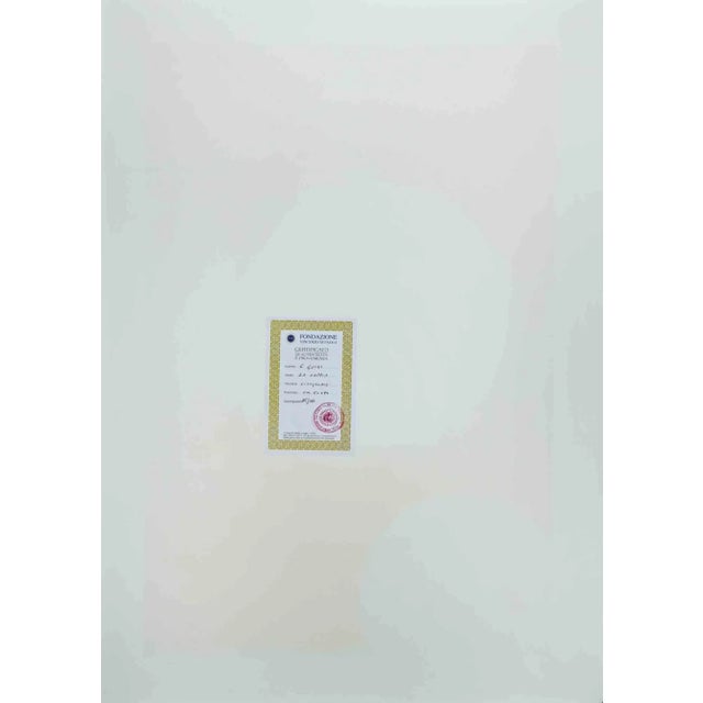 The Couple is a beautiful colored lithograph realized by Stefania Guidi in 1993. Hand-signed in pencil on the lower right...