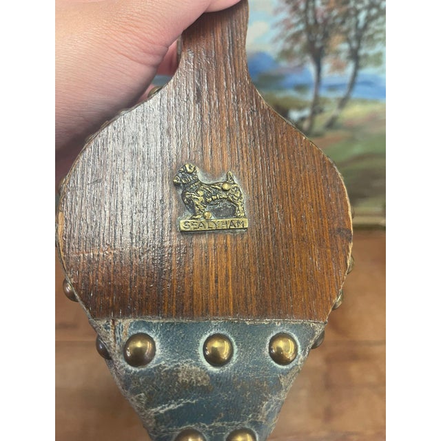 Mid-Century Modern Vintage Mid Century Modern Wooden Fireplace Bellows With the Word Sealyham For Sale - Image 3 of 8