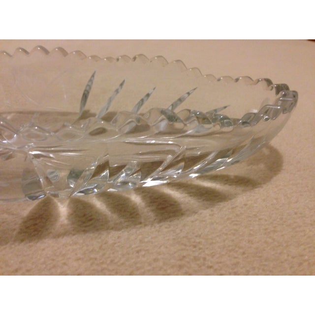 Vintage ABP Pressed Glass Celery Saw Tooth Dish For Sale - Image 4 of 11