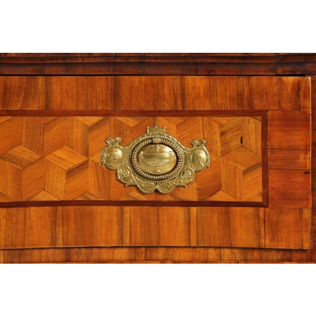 Brown 18th Century Chest with Trompe-Lœil Marquetry, 1770 For Sale - Image 8 of 16