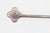 Vintage surface mount steel towel rack with a nickel finish and clover shaped backplates. The original mounting screws are...