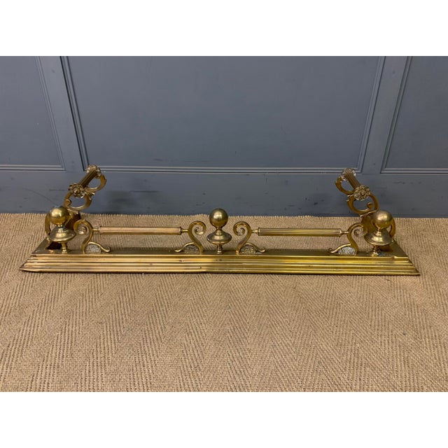 Victorian Brass Fender Set, 1885, Set of 4 For Sale - Image 9 of 9