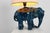 1970s Hollywood Regency Blue Elephant Ceramic Table Lamp, Belgium, 1970s For Sale - Image 5 of 12