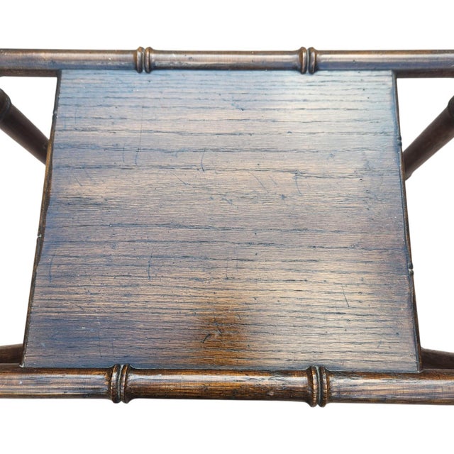 Vintage Faux Bamboo Chinoiserie Cane & Umbrella Hall Stand For Sale - Image 4 of 8