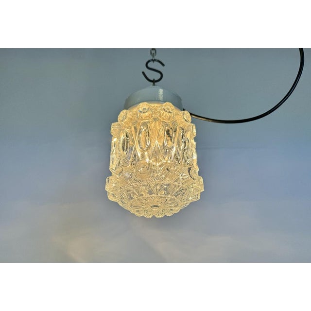 Vintage White Porcelain Pendant Light, 1970s For Sale - Image 14 of 15