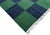 Mid-Century Modern Handmade Woolen Flat Weave Rug, Forest Green and Greyish Blue Checker Board Dhurrie - 5'x8' For Sale - Image 3 of 12