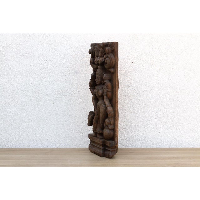 Vishnus Grace Antique Indian Finely Carved Panel For Sale - Image 9 of 12
