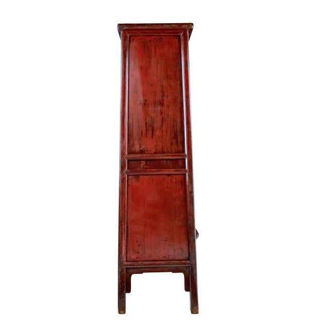 Late 19th Century Antique Chinese Red Lacquer Cabinet, 1870 For Sale - Image 5 of 8