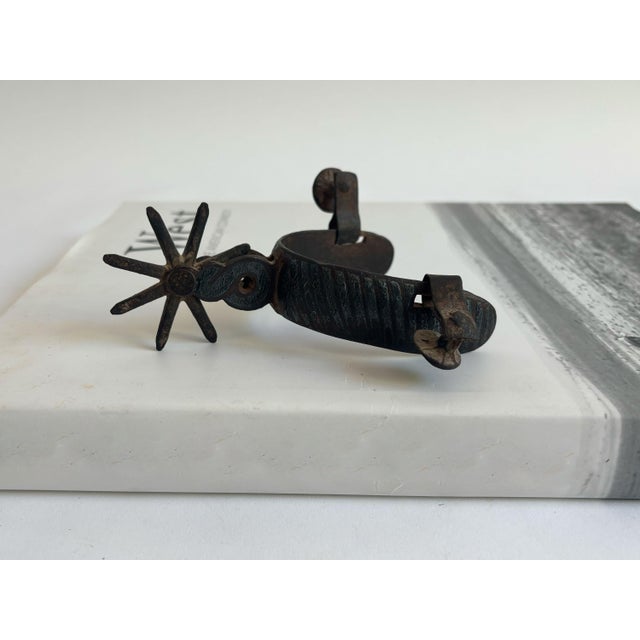 Farmhouse Antique Charro Cowboy Spur, Single For Sale - Image 3 of 9