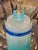 Murano Blue Glass Column Lamps - a Pair For Sale - Image 4 of 7