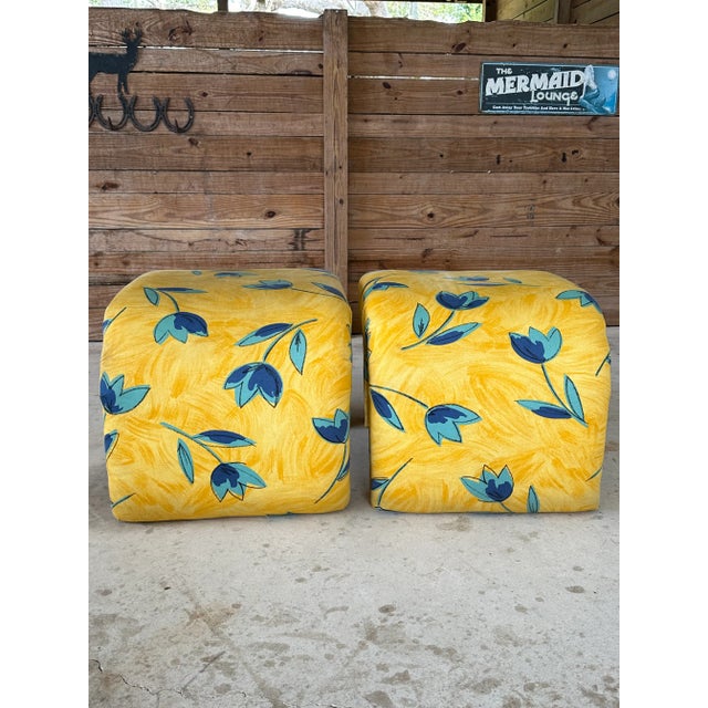 Pair of previously upholstered waterfall benches from The 1980’s. These would be amazing upholstered and used at the foot...