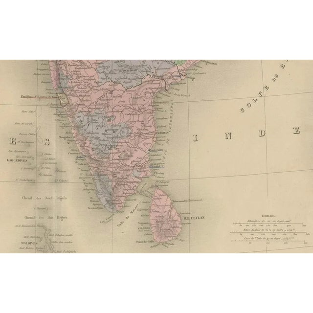 Antique Map of India from Afghanistan, 1864 For Sale - Image 4 of 10