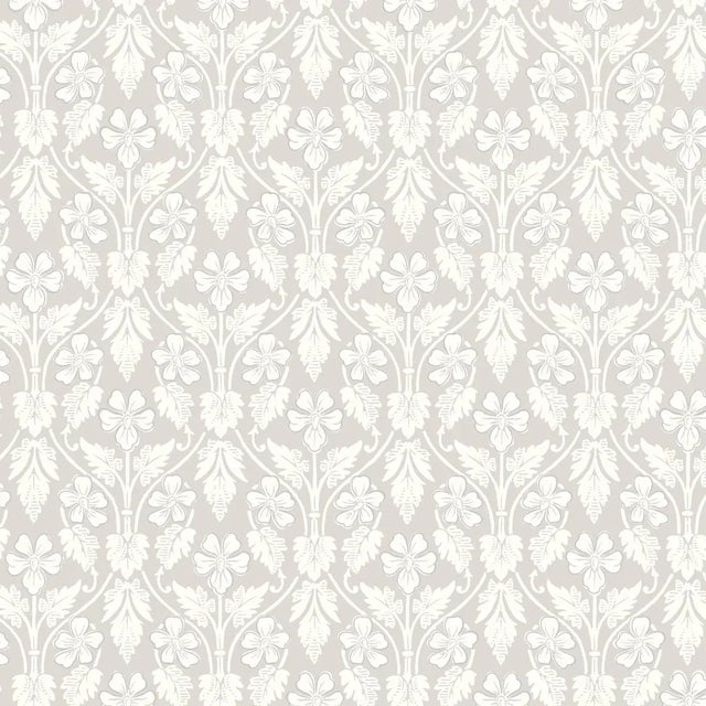 Boråstapeter Nora Wallpaper In Grey For Sale