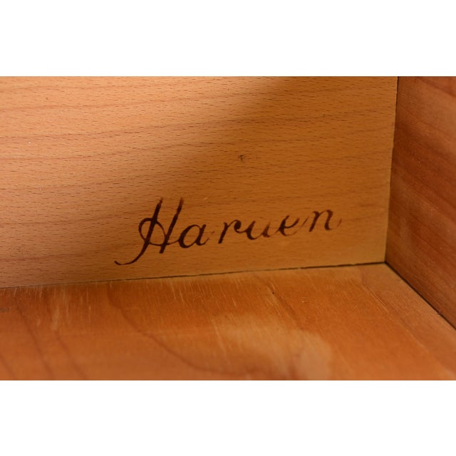 Harden Furniture Georgian Solid Cherry Wood Three-Drawer Bedside Chests, Pair For Sale - Image 9 of 15