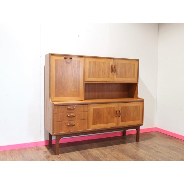 G Plan 1960s Mid Century Modern Vintage Teak Tall Credenza Bufffet by G Plan For Sale - Image 4 of 10