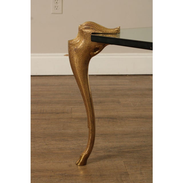 Transparent Quality Gilt Bronze and Glass Coffee Table For Sale - Image 8 of 12