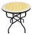 32" Handcrafted Yellow and White Rafraf Moroccan Mosaic Table For Sale