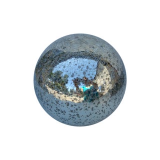 Mercury Glass Sphere For Sale