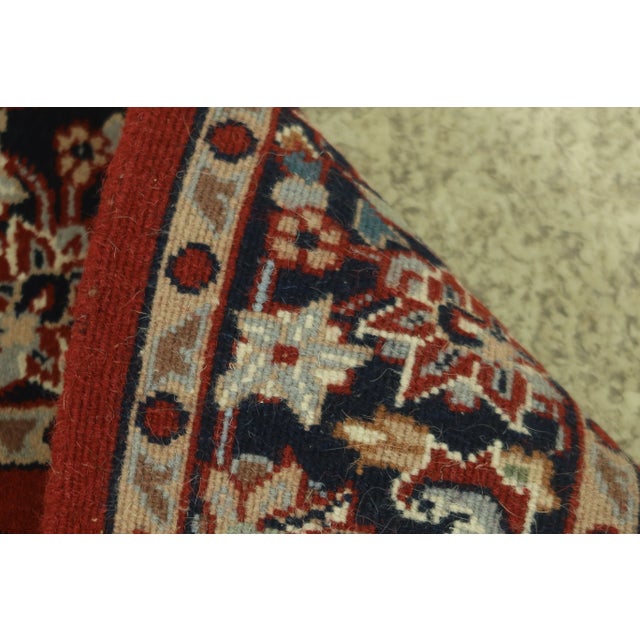 Red Sarouk Pattern Approx. 4 X 6 Wool Area Rug For Sale - Image 8 of 9