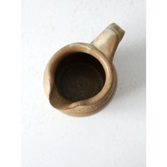 Vintage Studio Pottery Creamer Pitcher For Sale - Image 10 of 12