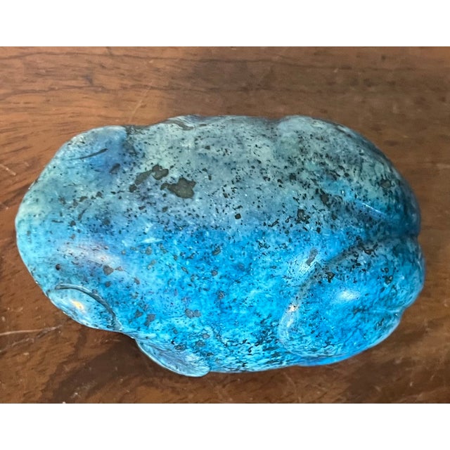1950s Carved Turquoise Frog Fetish For Sale - Image 5 of 12