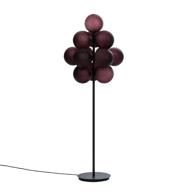 Contemporary Big Smoky Grey Acetate Black Stellar Grape Floor Light by Pulpo For Sale - Image 3 of 11