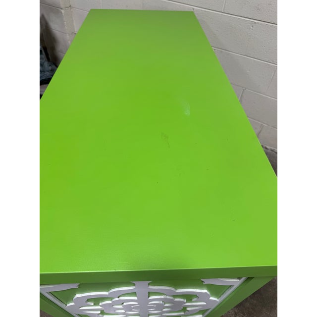 Vintage Coastal Chelsea House Shayla Copas Green Vanity Desk For Sale - Image 9 of 11