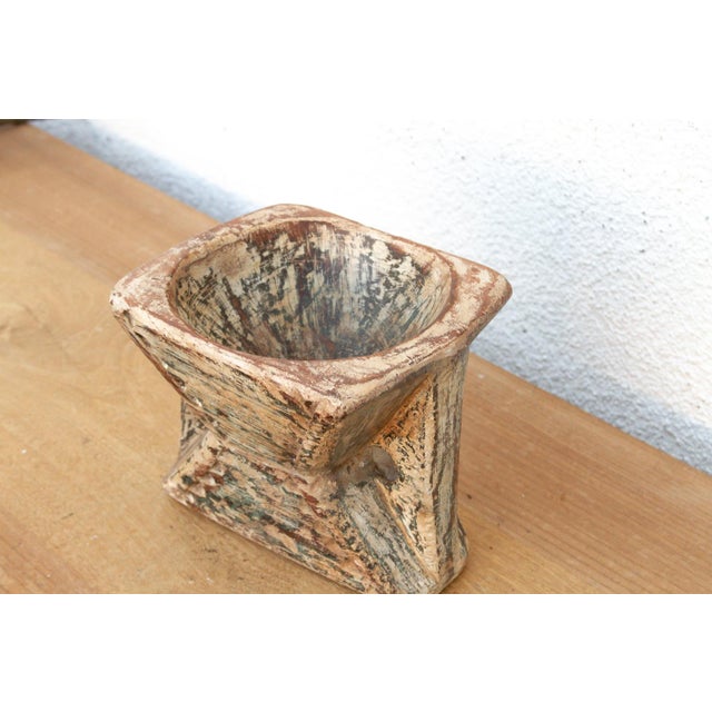 Farmhouse Textured Verdigris Farmhouse Bijani Artifact For Sale - Image 3 of 6