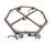 Vintage 1970s Handcrafted Copper Pipe Octagon Pot Rack With Chains & Hooks For Sale - Image 4 of 12