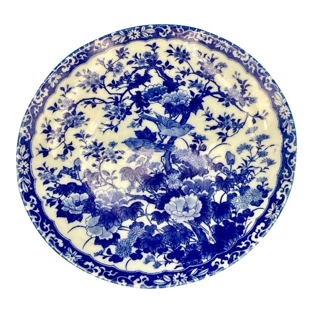 Hand Painted Seto Sometsuke Charger, by Dates From Victorian Era For Sale