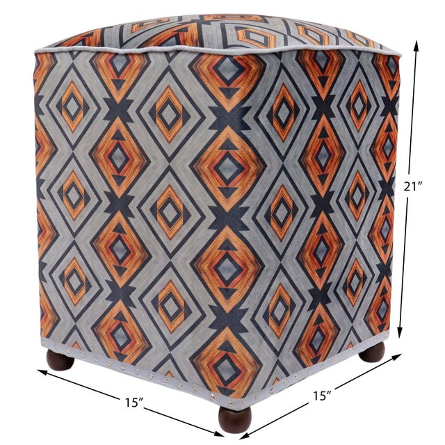 Add a touch of elegance and luxury to your living space with this Tribal Diamond Carina Italian Velvet Upholstered...