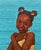 Cheeese by Joseph Idowu | Acrylic on canvas Portrait of a smiling girl with pigtails. For Sale
