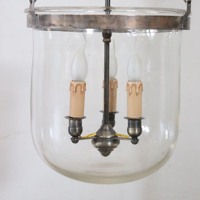Early 20th Century Lantern in Iron and Blown Glass For Sale - Image 4 of 14