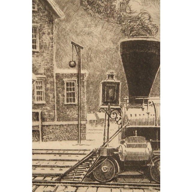 Wood George A. Bradshaw Train Etching, 'Coalport, Trenton, 1885' For Sale - Image 7 of 12