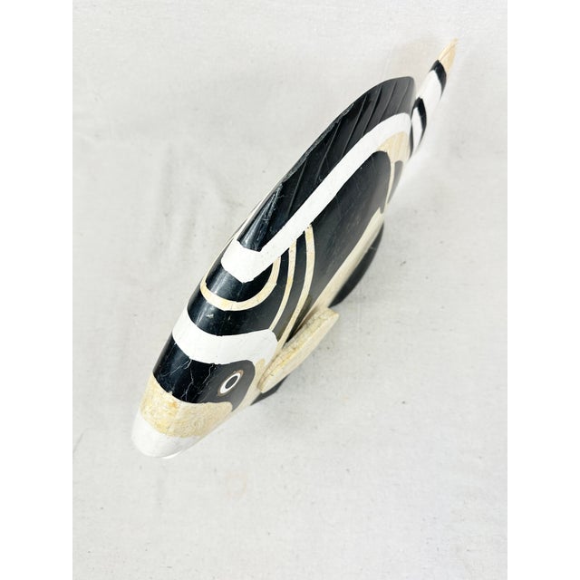 Vintage Maitland Smith Tessellated Stone Fish Sculpture For Sale In New Orleans - Image 6 of 10