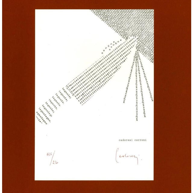 Concrete Poetry by Domenico Cerroni Cadoresi for Edition Panderma, Basel, 1966This offset, titled Concrete Poetry, is a...