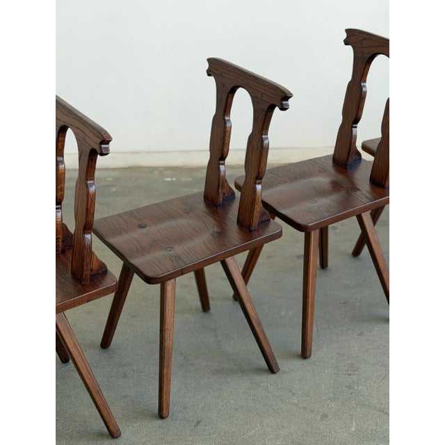 Antique Carved Oak Revival Dining Chairs — Set of 6 For Sale - Image 13 of 18