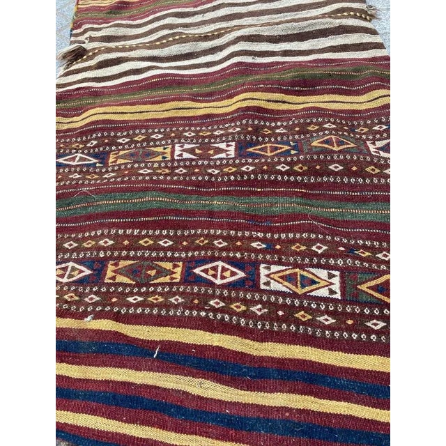 Vintage Double Face Horse Cover Kilim For Sale - Image 14 of 18