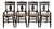 Set of 4 Antique Victorian Eastlake Carved Armchairs With Cane Seats, 1890s For Sale