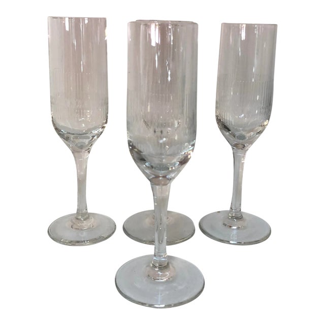 Vintage Crystal Liqueur Stemmed Glasses - Set of 4 For Sale