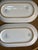 Mario & C. SNC Oval Serving Platter Set of 2 Blue Floral Bird Ceramic Italy For Sale - Image 4 of 7