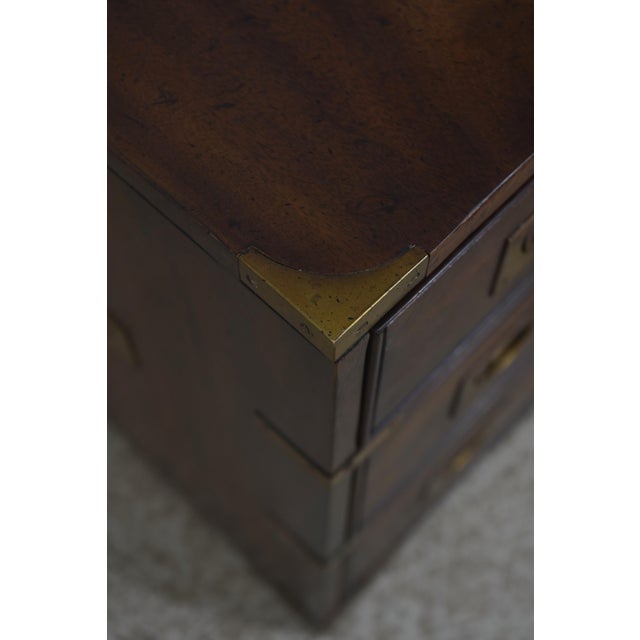 Drexel Heritage Small Campaign Style Accent Chest For Sale - Image 13 of 15